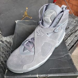 Brand new Men's Jordan 8 Retro Cool Grey size 12